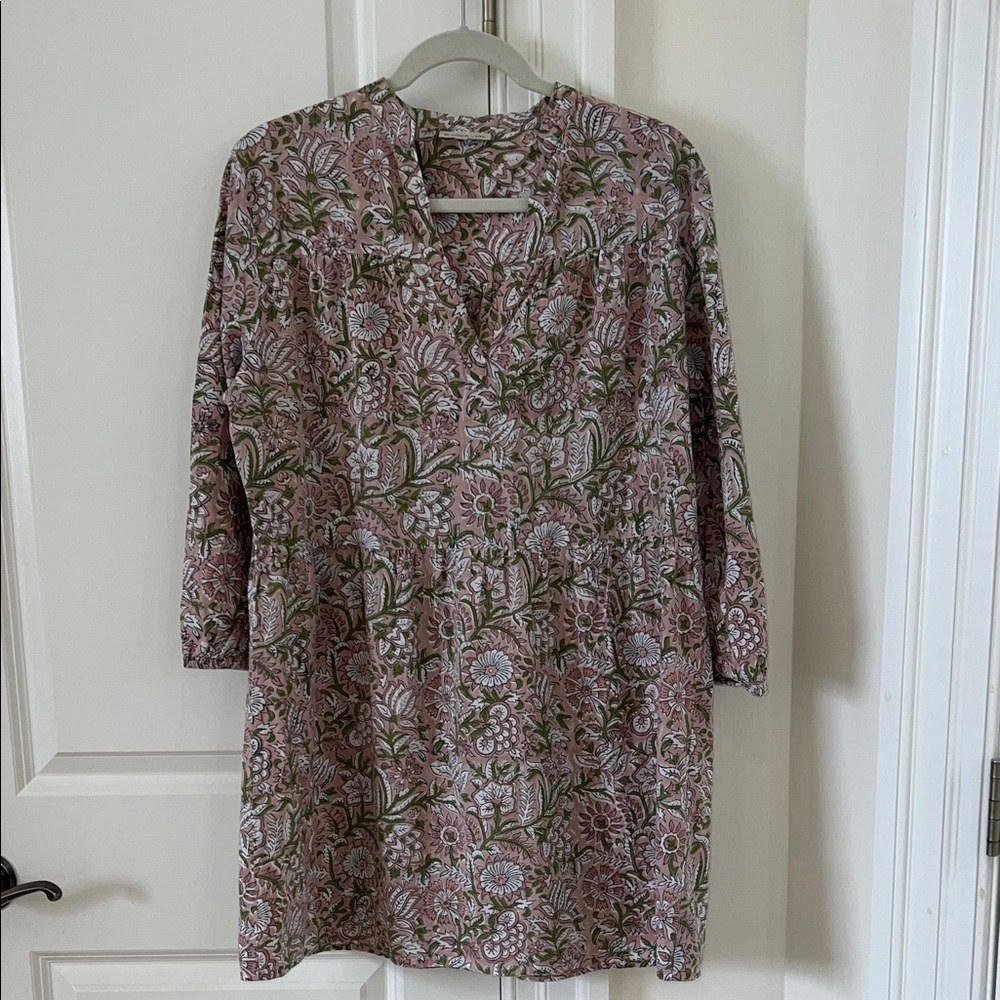 Fitzroy & Willa Floral Pale Pink and Green Women's dress